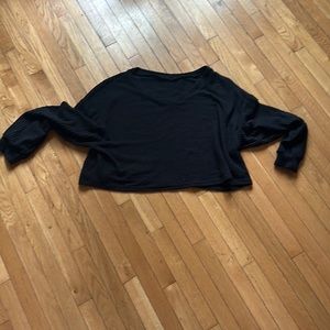 Black knitted cropped sweater